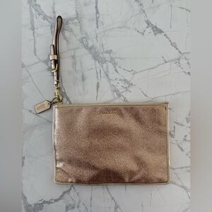 Coach Gold Glitter Wristlet
